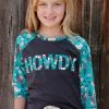 Miller Brands LLC Cruel Girl | Girls Howdy Raglan Tee -Boy Straw Hat Sales Shop 10E429E3 F569 4D0B 83C4 1F354EA88865