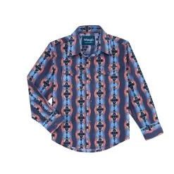 Wrangler | Boys Blue/Multi Checotah LS Shirt