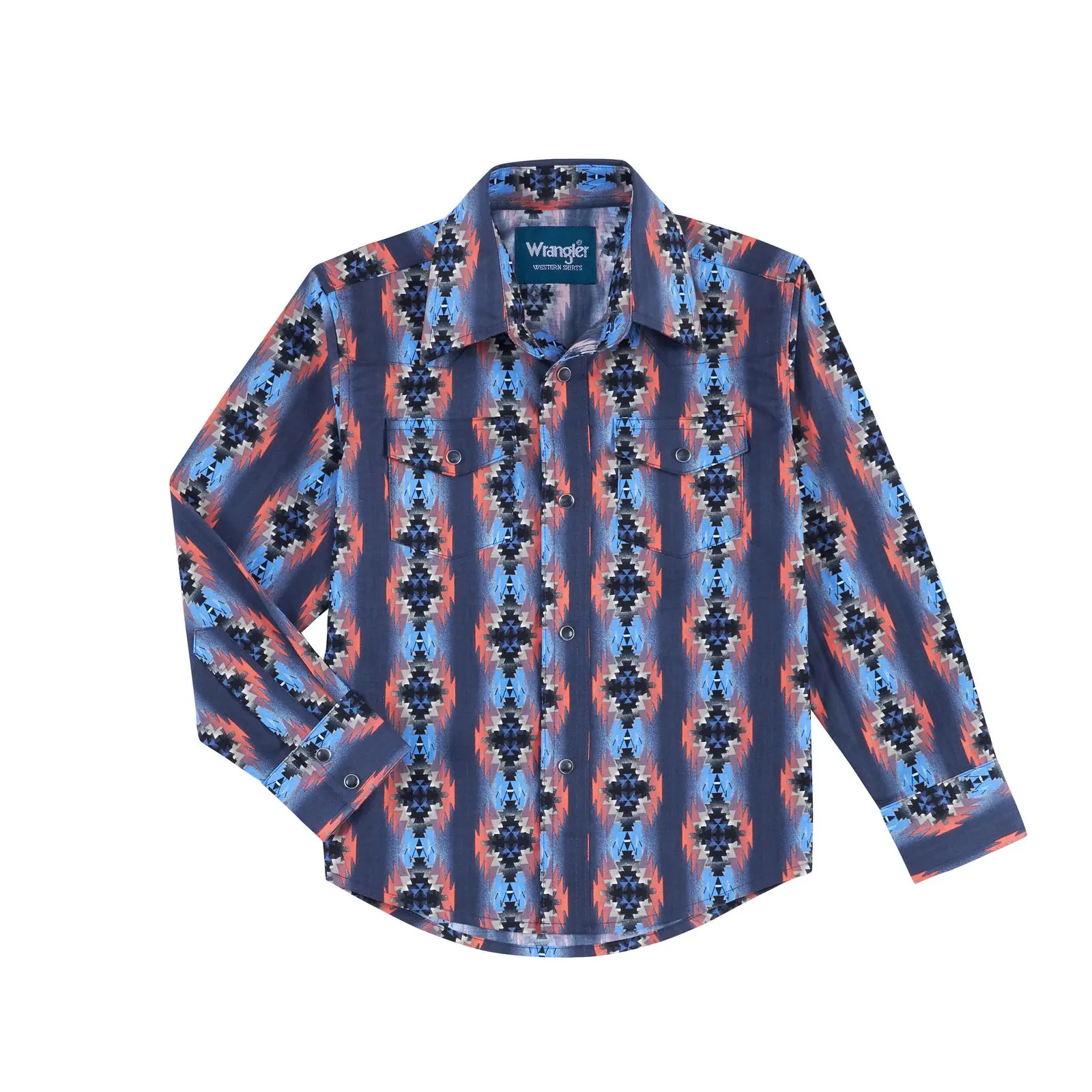 Wrangler | Boys Blue/Multi Checotah LS Shirt 3 Wrangler | Boys Blue/Multi Checotah LS Shirt
