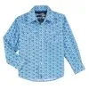 Wrangler | Boys 20X Advanced Comfort Blue Print Shirt -Boy Straw Hat Sales Shop 112314923 LF01 SWLL PRD