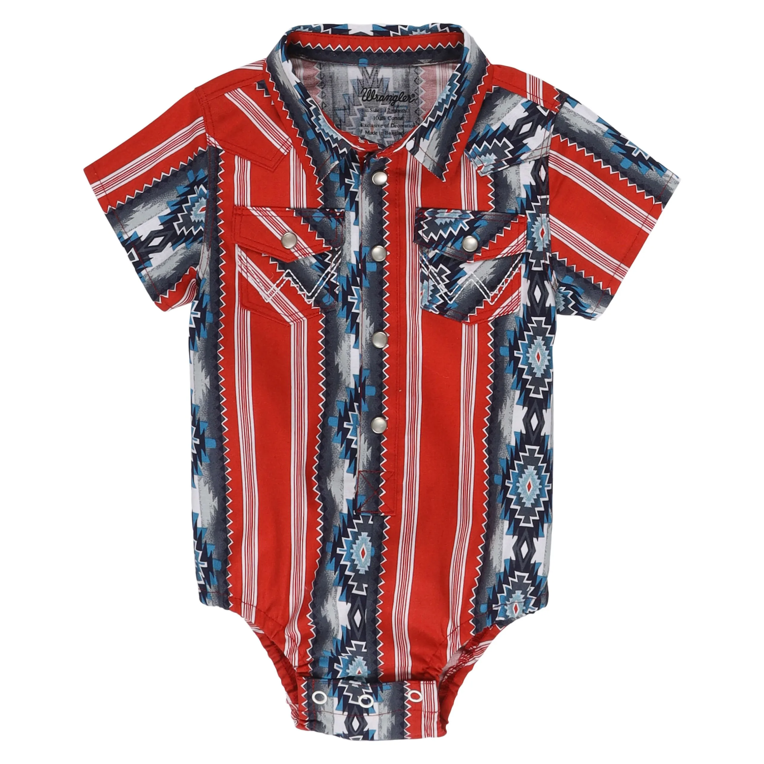 Wrangler | Infant Boy Checotah Red Bodysuit 3 Wrangler | Infant Boy Checotah Red Bodysuit
