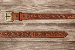 Texas Saddlery LLC Texas Saddlery | Saddle Tan Floral Belt