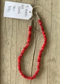Rustic Rose Jewelry | 18” Red Coral Beaded Necklace -Boy Straw Hat Sales Shop 5132ABDC ABBC 409C AD9E 4E82DD6A491A