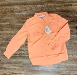 Wrangler | Ladies Peach ATG LS Angler Shirt