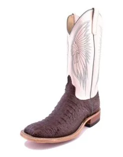 Anderson Bean | Chocolate Lux Hornback Caiman Ladies Boot