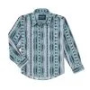 Wrangler | Boys Teal Checotah LS Shirt