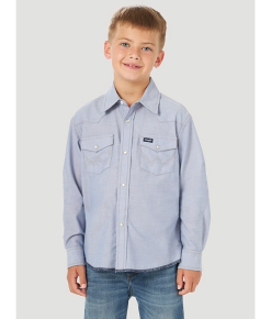 Wrangler | Boys Chambray LS Snap Shirt