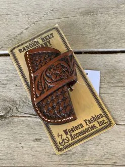 WESTERN FASHION ACCESSORIES, INC Ranger Belt Co. | Brown Floral Tooled 4" Knife Sheath