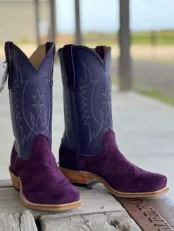 Fenoglio Boot Co. | Grape Motochap Roughout 0 Toe Boot