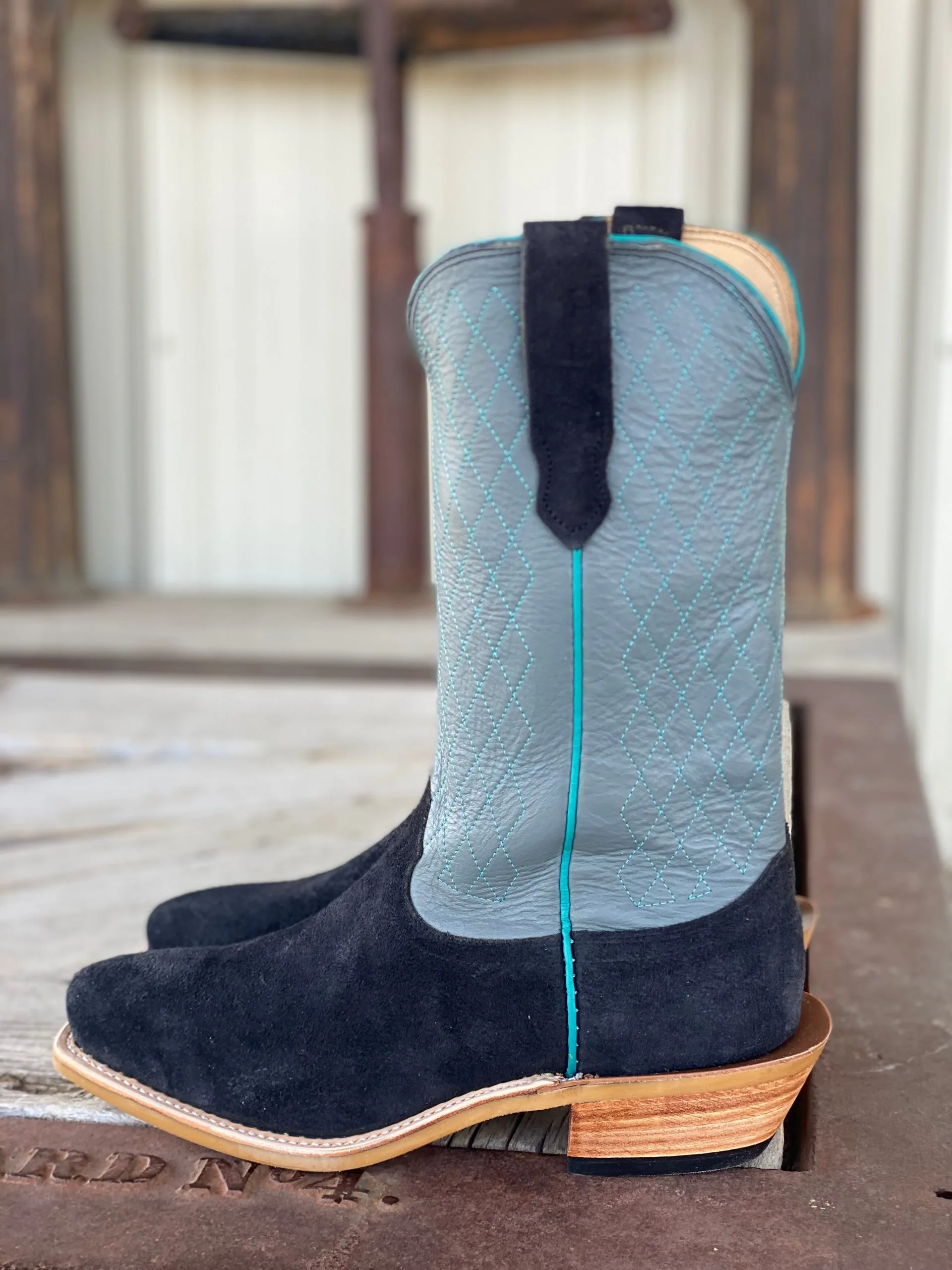 Fenoglio Boot Co. | Black Victoria Rough Out Boot 4 Fenoglio Boot Co. | Black Victoria Rough Out Boot - Image 2