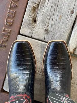 Macie Bean Top Hand | Black Caiman Belly Ladies Boot TK Toe -Boy Straw Hat Sales Shop IMG 4096