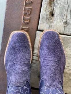 Fenoglio Boot Co. | Electric Purple Roughout Ladies Boot -Boy Straw Hat Sales Shop IMG 4117