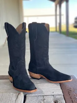 Fenoglio Boot Co. | Black Victoria Roughout Ladies Boot