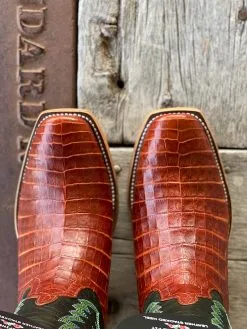 Macie Bean Top Hand | Brandy Caiman Belly Ladies Boot -Boy Straw Hat Sales Shop IMG 5101