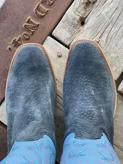 Fenoglio Boot Co. | Navy Carpincho Boot -Boy Straw Hat Sales Shop IMG 5109