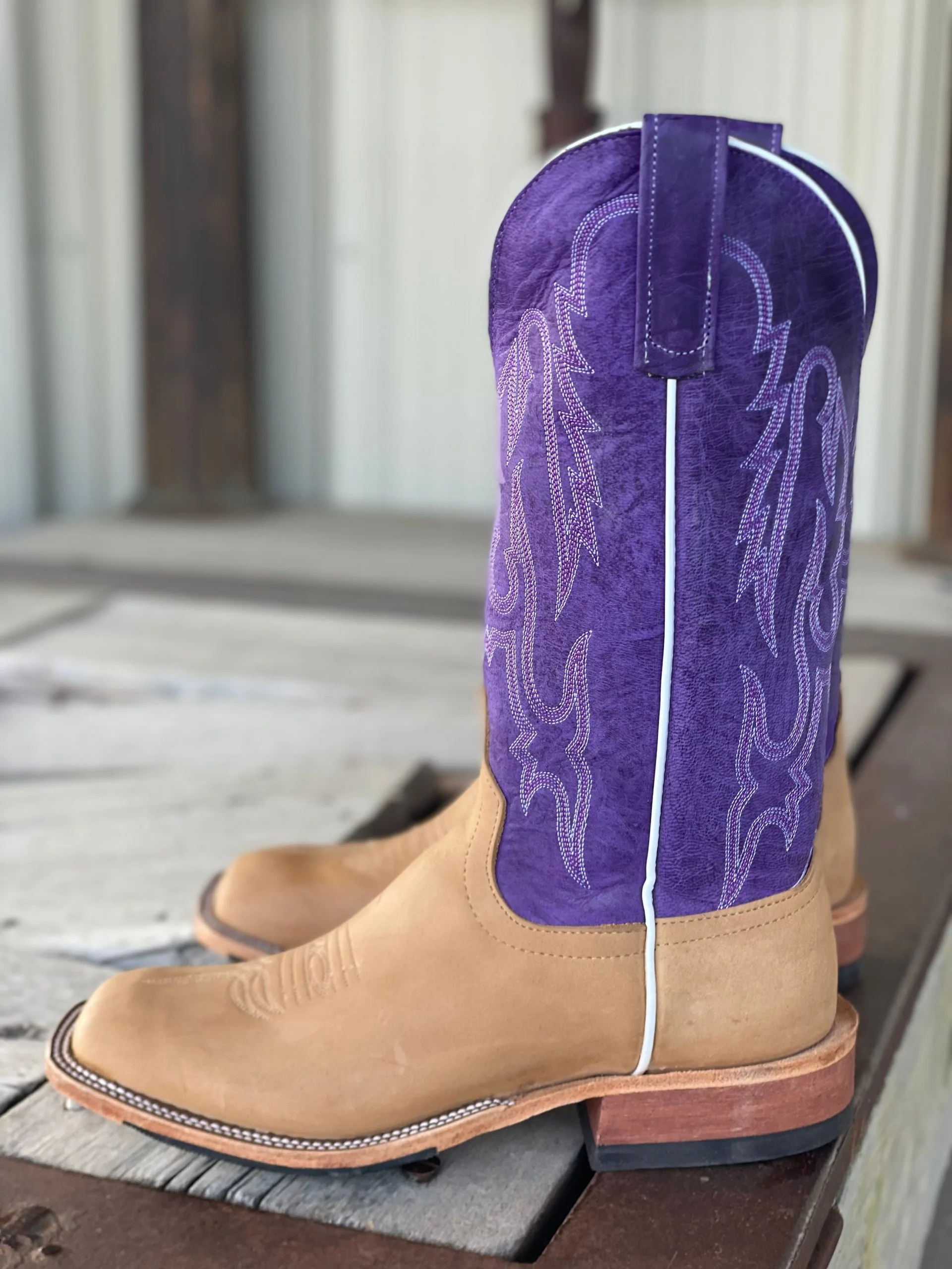Anderson Bean | Teak Crazyhorse Purple Mad Dog Boot 4 Anderson Bean | Teak Crazyhorse Purple Mad Dog Boot - Image 2