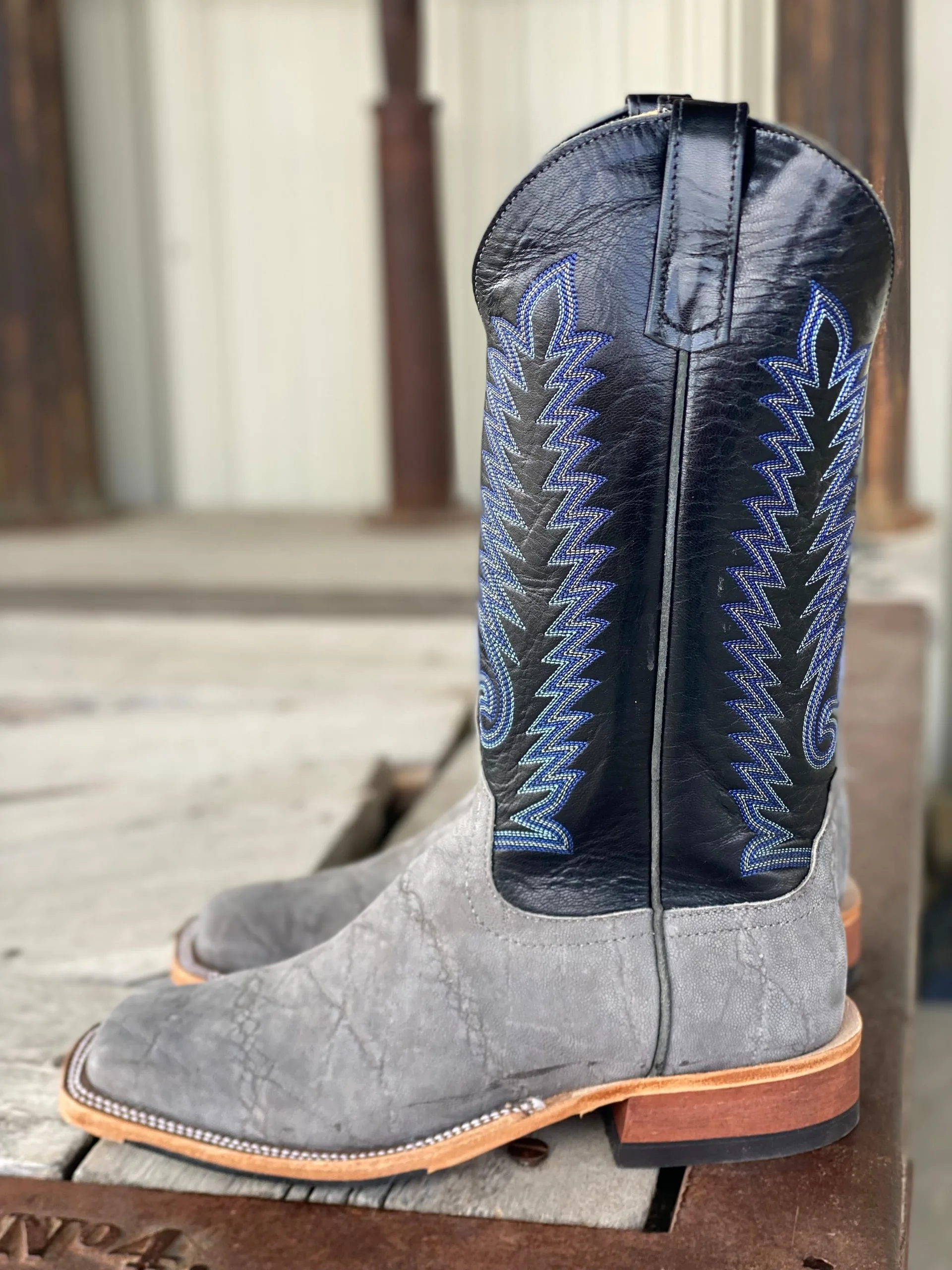 Anderson Bean | Grey Buffed Elephant Boot 4 Anderson Bean | Grey Buffed Elephant Boot - Image 2