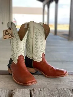 Fenoglio Boot Co. | Cognac Smooth Quill Ostrich Boot
