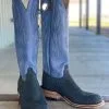 Olathe Boot Co. | Dark Grey Buffed Elephant Tall Top Boot -Boy Straw Hat Sales Shop IMG 7603 1