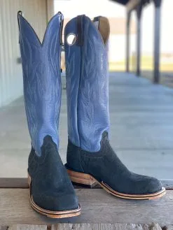 Olathe Boot Co. | Dark Grey Buffed Elephant Tall Top Boot