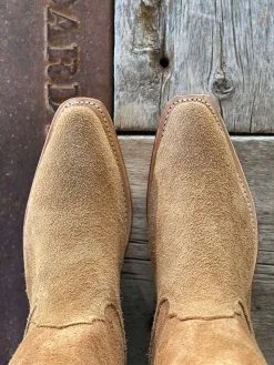 Fenoglio Boot Co. | Tan Roughout Boot -Boy Straw Hat Sales Shop IMG 7609 1