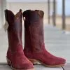 Fenoglio Boot Co. | Burgundy Roughout Boot -Boy Straw Hat Sales Shop IMG 8521 1