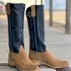 Olathe Boot Co. | Tan Newman KS Toe Tall Top Boot -Boy Straw Hat Sales Shop IMG 8683 1
