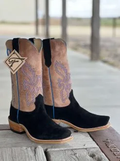 Fenoglio Boot Co. | Black Victoria Roughout W/ Dublin Boot