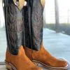 Olathe Boot Co. | Rust Crazyhorse Roughout/Black Glove Boot 1 Olathe Boot Co. | Rust Crazyhorse Roughout/Black Glove Boot -Boy Straw Hat Sales Shop IMG 0182