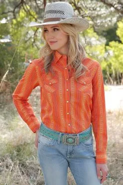 Cruel | Ladies Orange Ombré Shirt