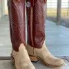 Olathe Boot Co. | Teak Crazyhorse Roughout/Copperhead Kidskin Boot -Boy Straw Hat Sales Shop IMG 3218