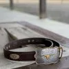Vintage Bison | Saddle Texas Belt