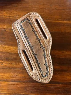 Cedar Ridge Leather | Leather Pancake Knife Sheath -Boy Straw Hat Sales Shop IMG 4764