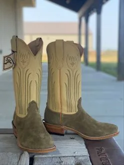 Fenoglio Boot Co. | Olive Arizona Rough Out Ladies Boot