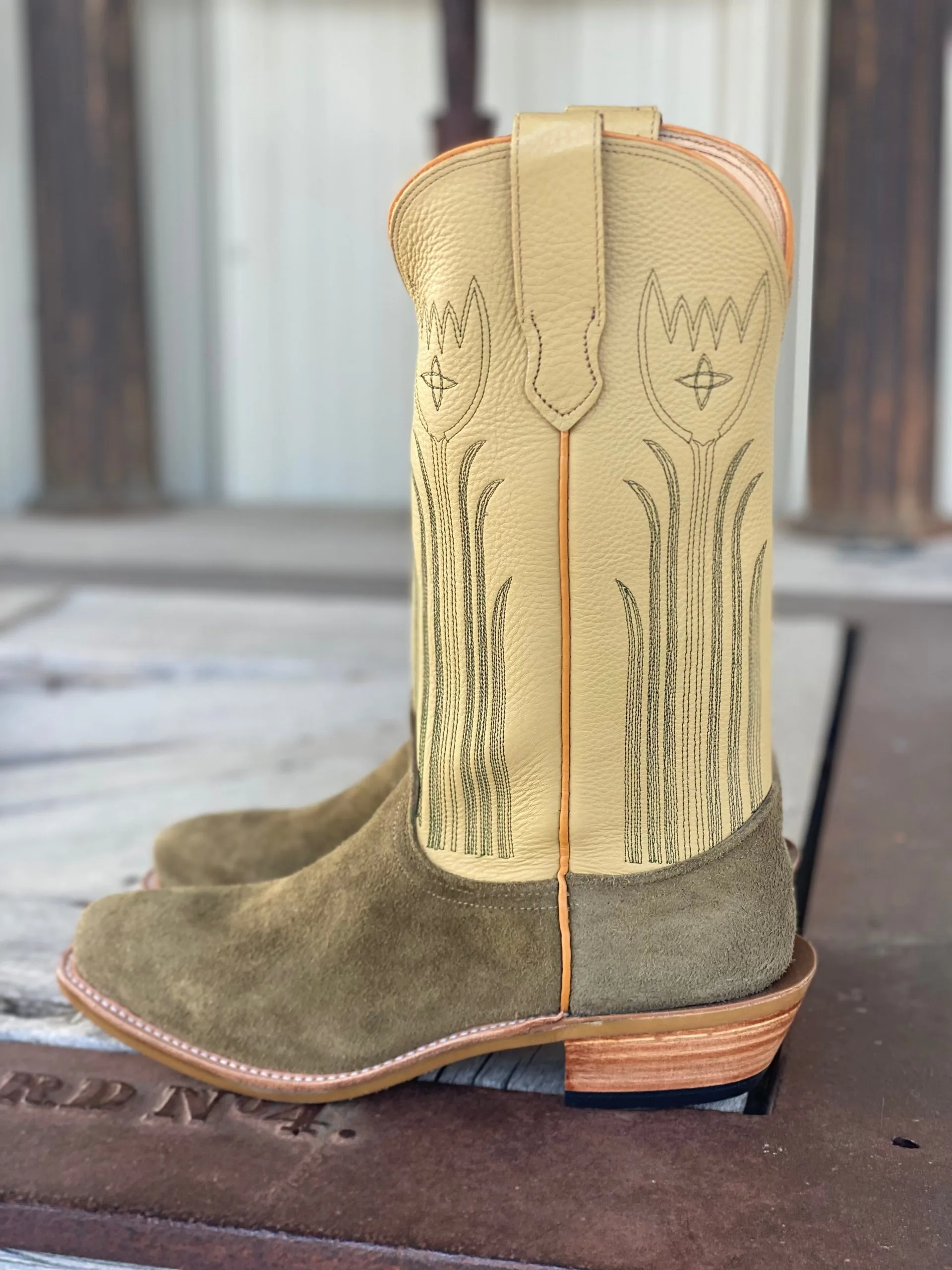 Fenoglio Boot Co. | Olive Arizona Rough Out Ladies Boot 4 Fenoglio Boot Co. | Olive Arizona Rough Out Ladies Boot - Image 2