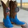 Macie Bean Top Hand | Robin Egg Blue Suede Ladies Boot -Boy Straw Hat Sales Shop IMG 5279