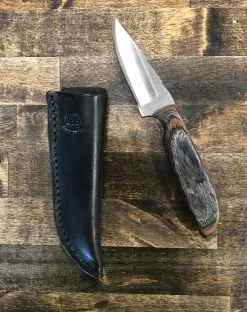 Anza Knives Anza | Black/Brown Wood Handle Knife