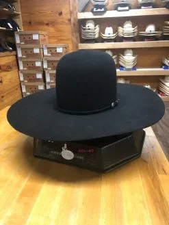 Greeley Hat Works | Black Competitor Open 5" Brim Felt Cowboy Hat