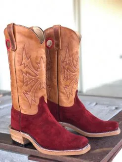 Olathe Boot Co. | Red Hot Waxy Kudu Roughout Boot
