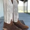 Olathe Boot Co. | Wheatbuck Waxy Kudu/ Block Heel Tall Top Boot -Boy Straw Hat Sales Shop IMG 7928