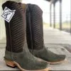 Fenoglio Boot Co. | Olive Roughout W/ Whiskey Ladies Boot