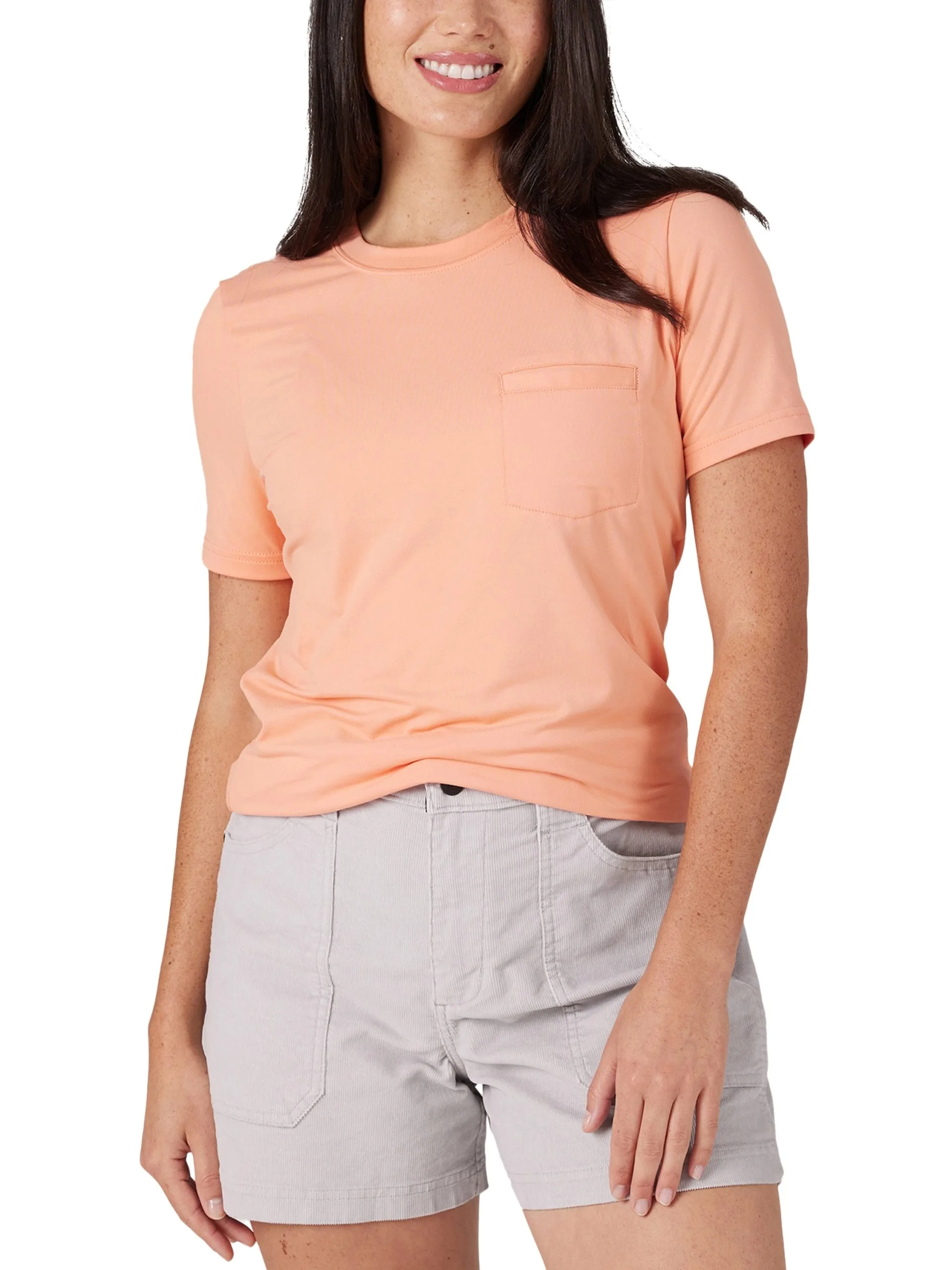 Wrangler | Ladies Peach ATG SS Pocket Tee 4 Wrangler | Ladies Peach ATG SS Pocket Tee - Image 2