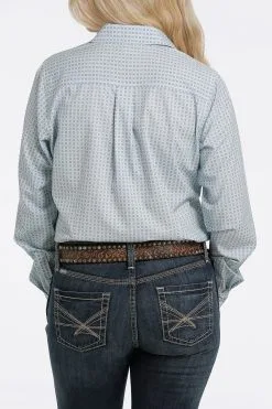 Cinch | Ladies Lt Blue Print Arenaflex LS Shirt 8 Cinch | Ladies Lt Blue Print Arenaflex LS Shirt -Boy Straw Hat Sales Shop MSW9163004 3