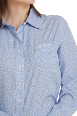 Cinch | Ladies Lilac Print Arenaflex Shirt -Boy Straw Hat Sales Shop MSW9163013 3