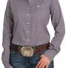 Cinch | Ladies Lilac Print LS Arenaflex Shirt -Boy Straw Hat Sales Shop MSW9163018