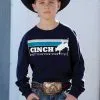 Cinch | Boys Bar Logo LS T-Shirt 1 Cinch | Boys Bar Logo LS T-Shirt -Boy Straw Hat Sales Shop MTT7630012