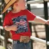 Cinch | Toddler Red T-Shirt -Boy Straw Hat Sales Shop MTT7671075 1