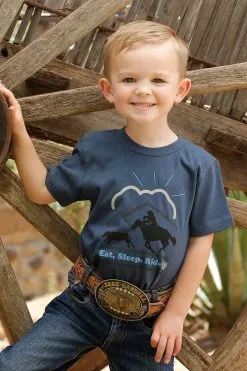 Cinch | Toddler/Infant Blue "Eat, Sleep, Ride" T-Shirt