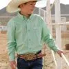 Cinch | Boys Green Print LS Shirt -Boy Straw Hat Sales Shop MTW7060310