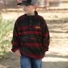 Cinch | Boys Brown Print Fleece Pullover -Boy Straw Hat Sales Shop MWK7590010